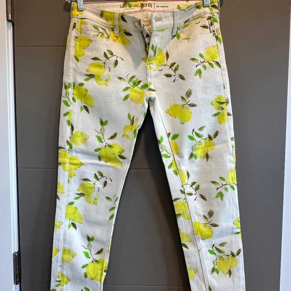 Lke new: Kate Spade Lemon Print Cropped Jeans